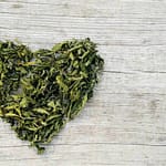 heart made of cannabis leaves